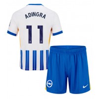 Camiseta Brighton Simon Adingra #11 Primera Equipación Replica 2024-25 para niños mangas cortas (+ Pantalones cortos)